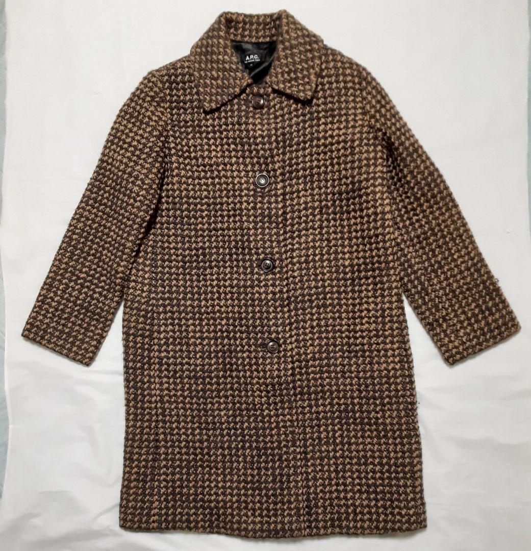 A.P.C. アーペーセー チェック ロングコート - メルカリ