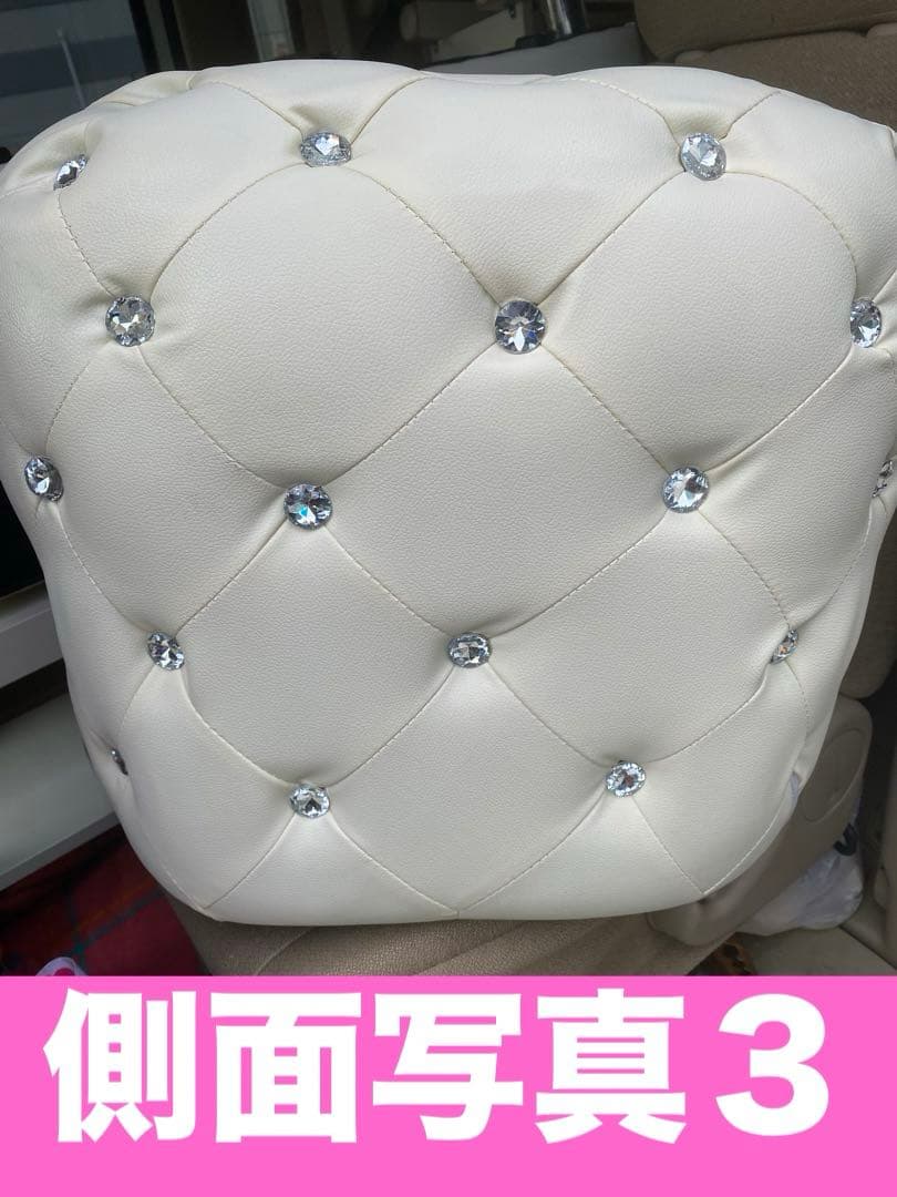 豪華なキラキラ♦️大粒ビジュー♦️高級オットマン♦️ホワイト