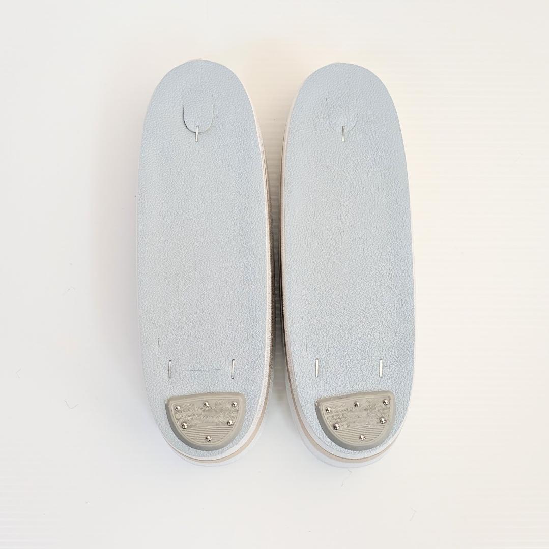 草履バッグセット 振袖 帯地 白 ベージュ LLサイズ 三枚芯 w47-4