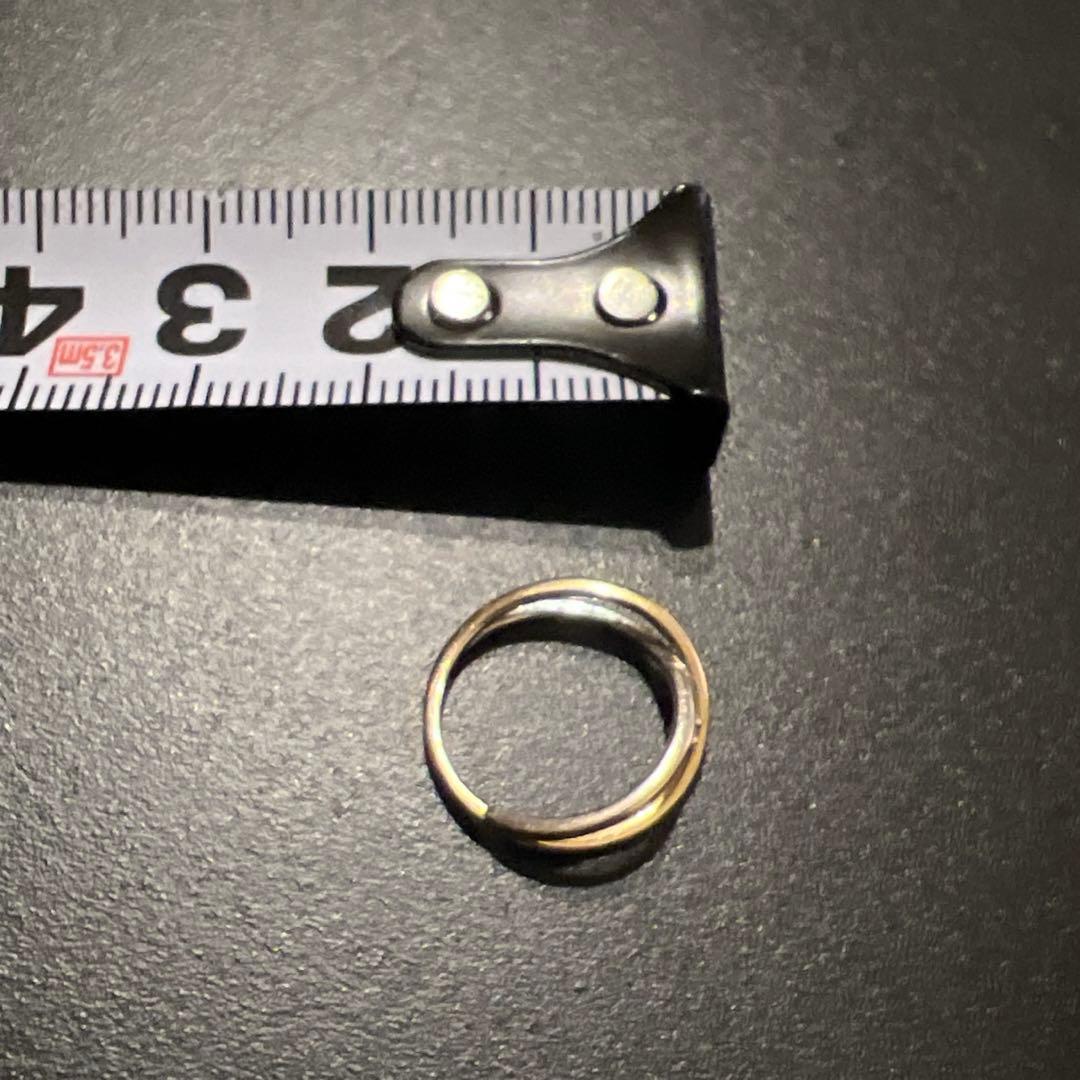 ete エテ K10YG バイカラー ダイヤモンド ピンキーリング 1号