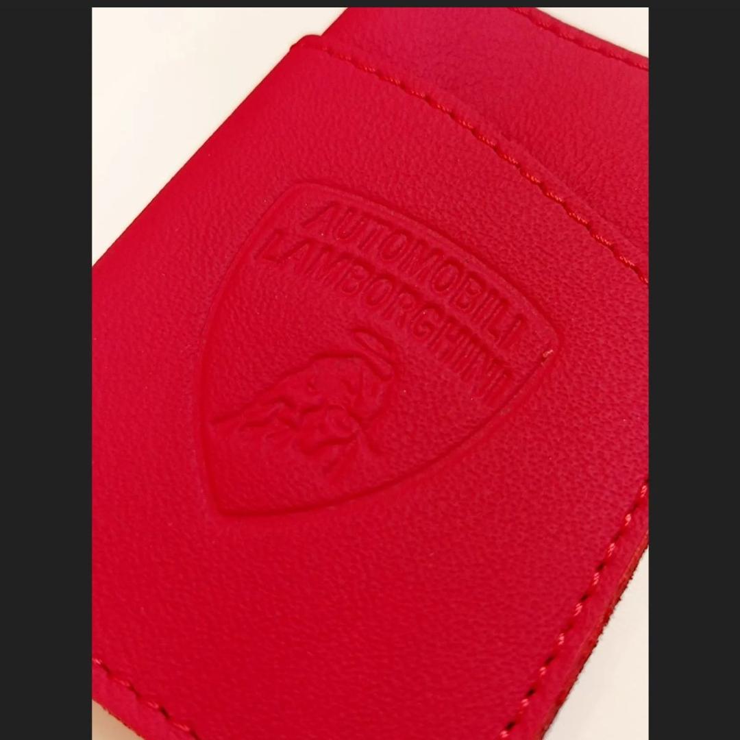 ランボルギーニ カードホルダー カードケース レザー レッド 赤 カード入れ