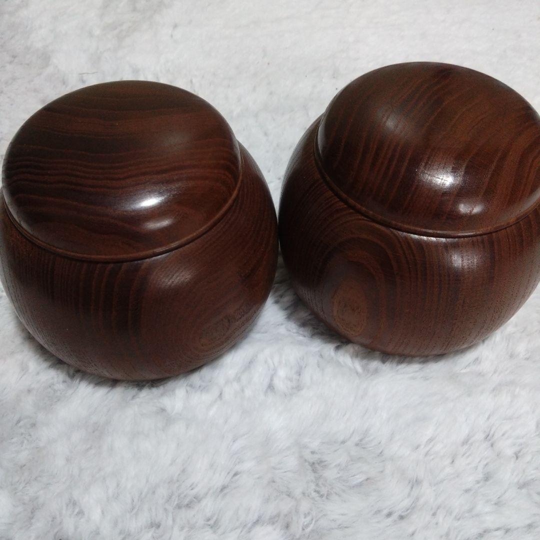 囲碁　本蛤碁石、那智黒碁石12.7〜13.3ミリ　碁笥