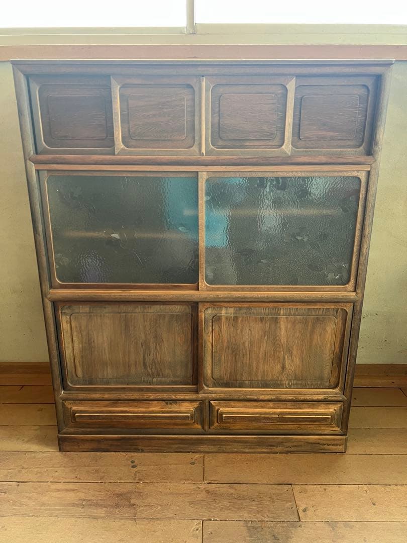 昭和レトロ 古家具 大型 仙台箪笥 4段9杯 引き出し箪笥 和箪笥