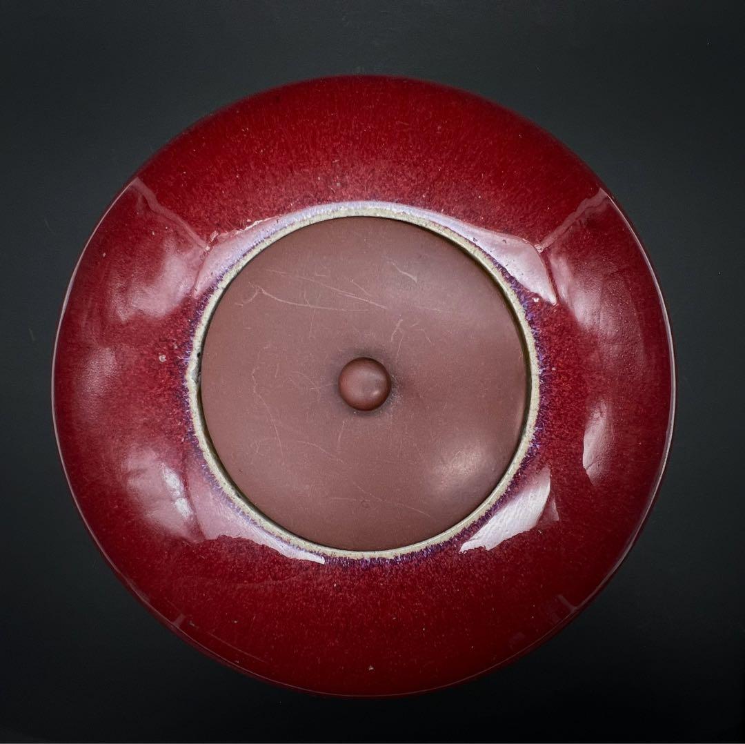 中国美術 古玩 紅釉壺 置物