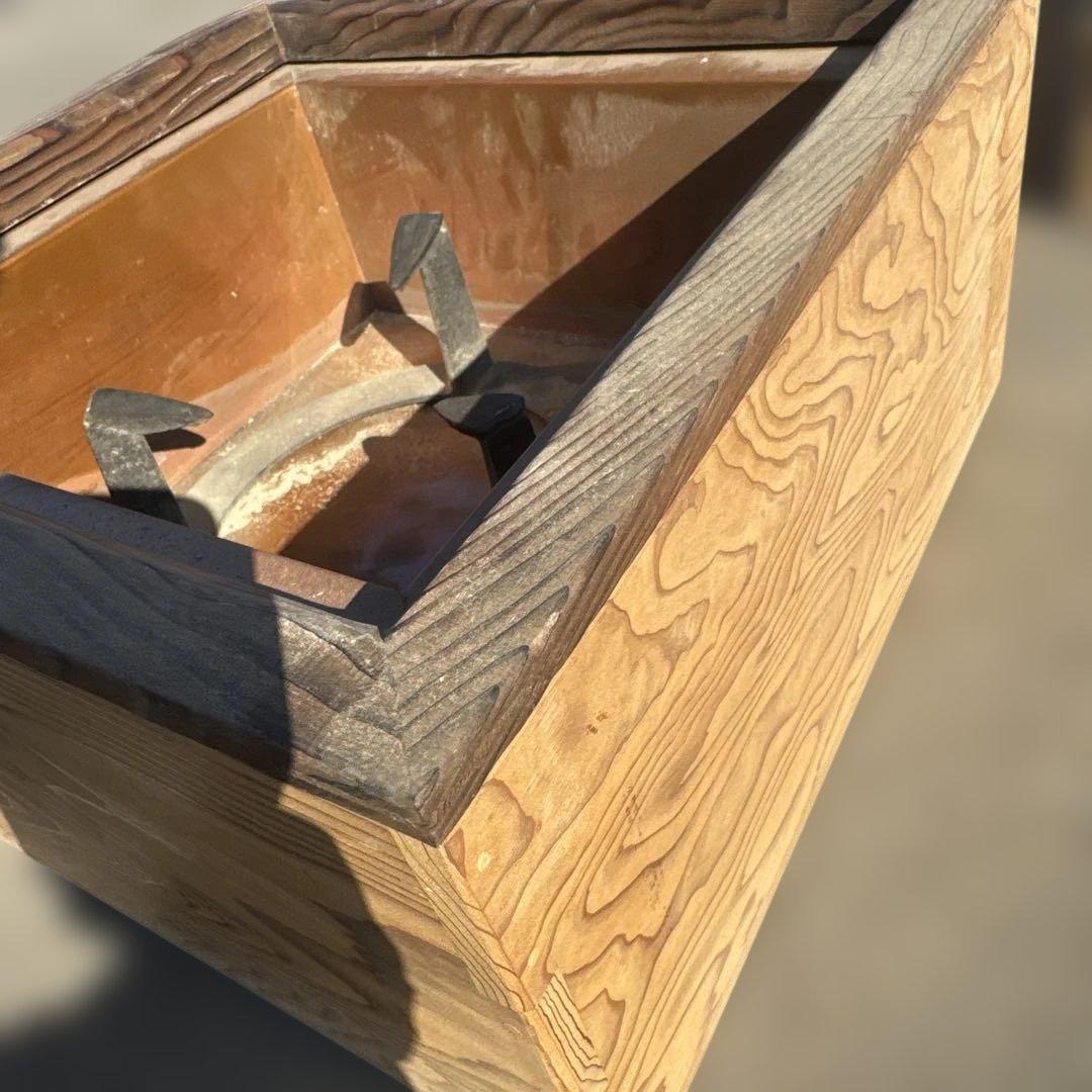 炉壇 置炉 火鉢 囲炉壇 茶道具 銅製 五徳付