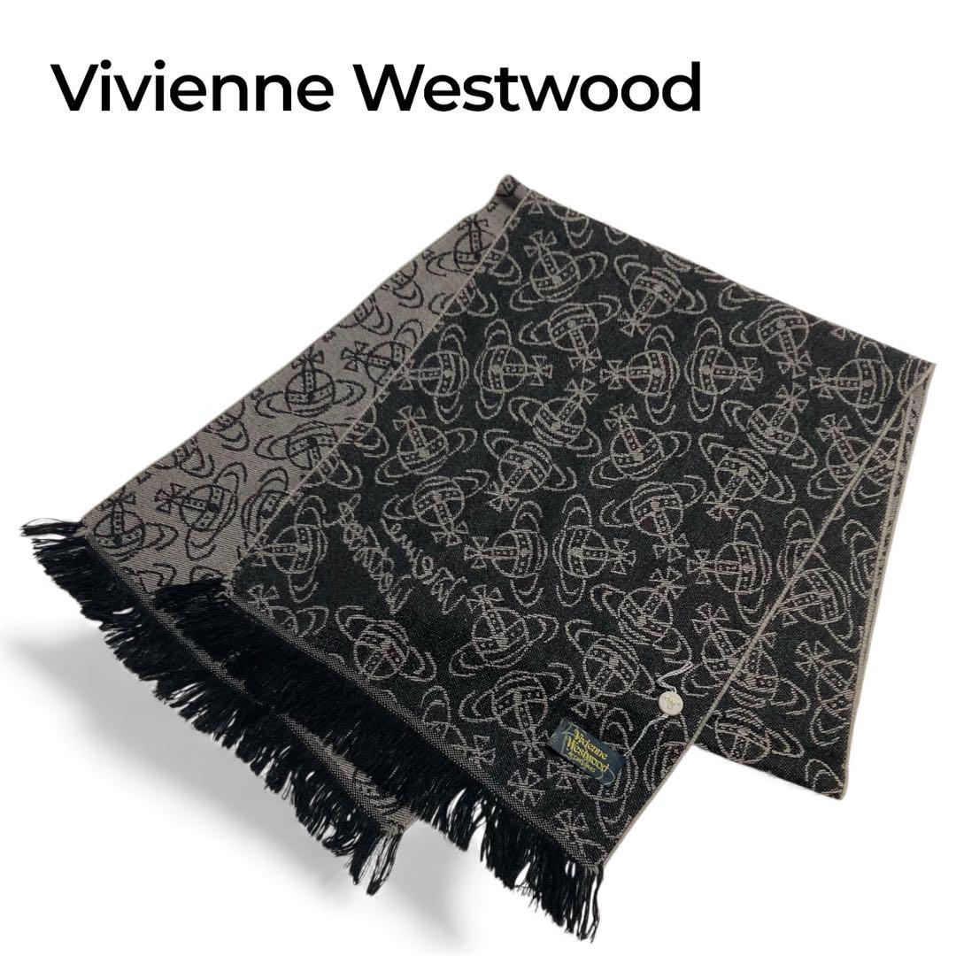 ヴィヴィアンウエストウッド☆ マフラー オーブ 総柄 リバーシブル