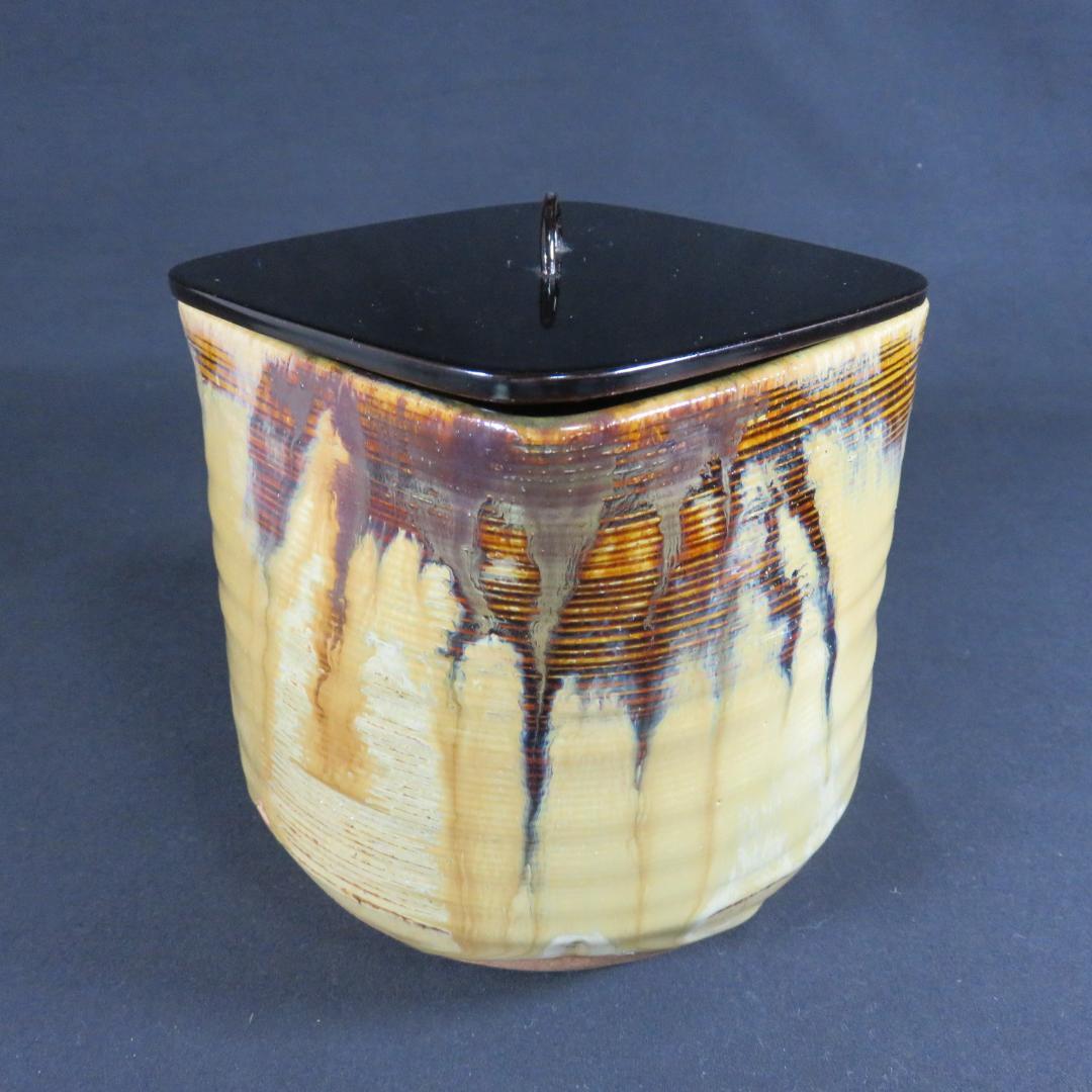 水指 水差し 高取釉 四方 森岡壽祥 作家物 木箱 共箱 茶道具 - メルカリ