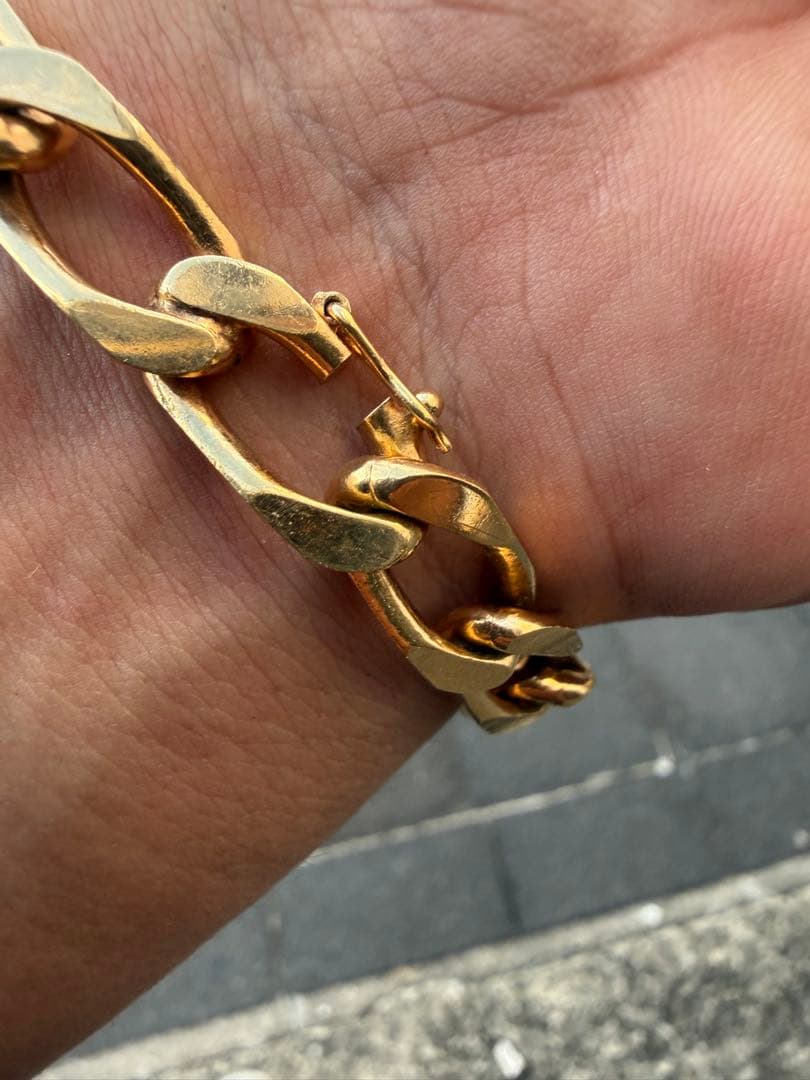 珍品 金巻き3ミクロン激渋ブレスレット19.5cm