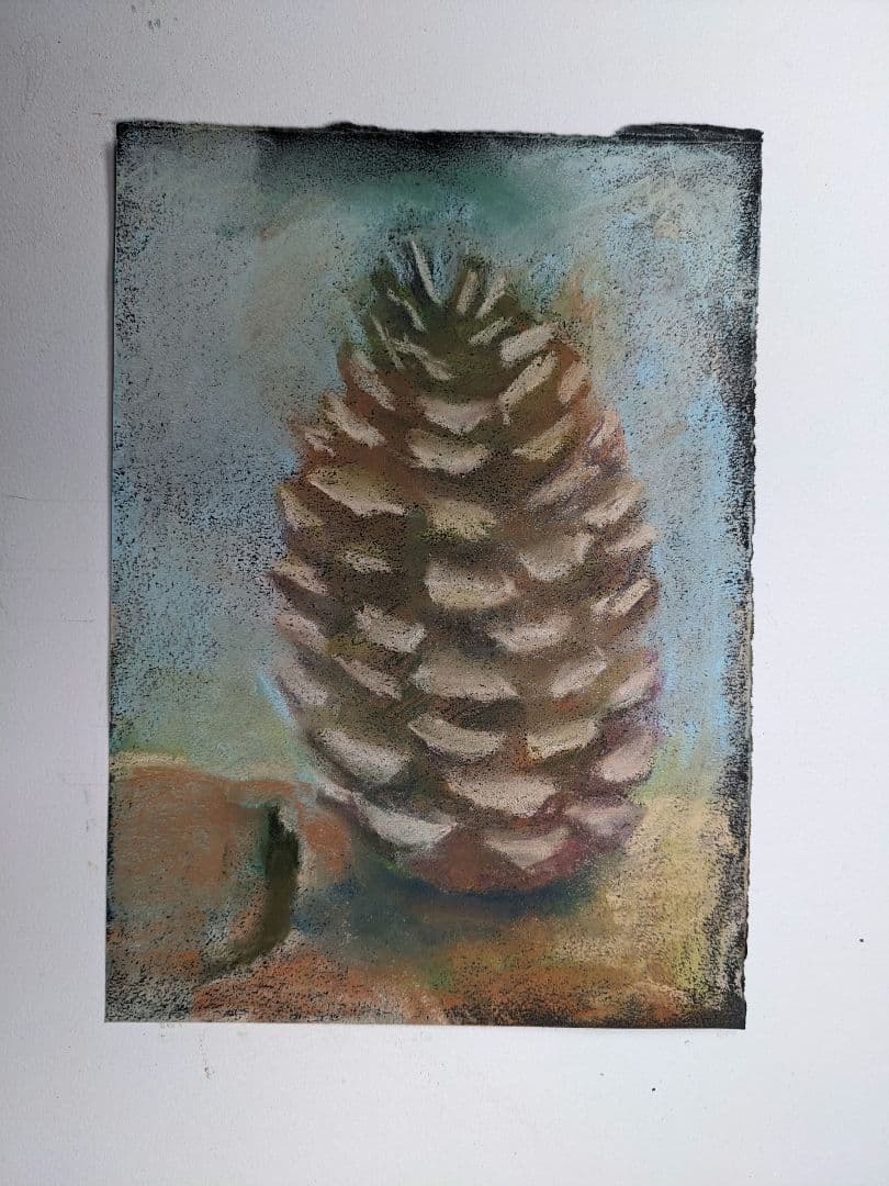 松ぼっくりのパステル画 A4サイズ 松ぼっくりのパステル画 A4サイズ
