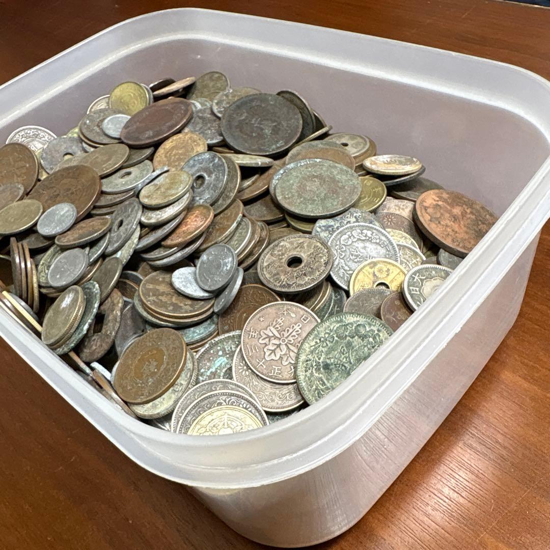 ⑨ジャンク古銭(アルミ無し)まとめ売り 約3.5kg 在庫処分品