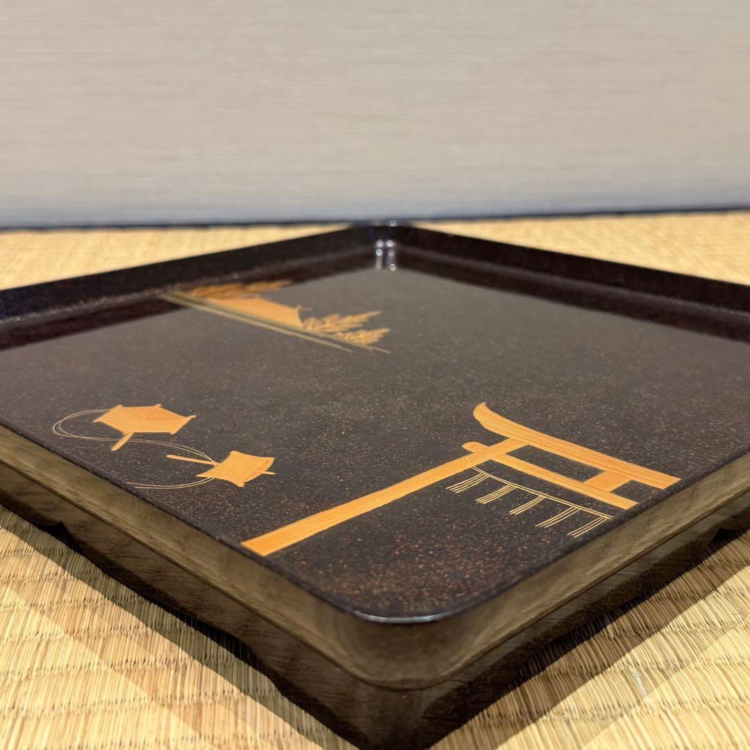 希少 20枚揃 総梨子地 蒔絵 吸物膳 絵替り 吉祥文様 大正〜昭和期 共箱