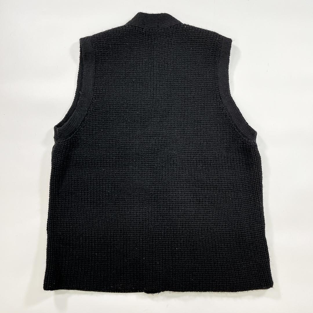 COMME des GARÇONS HOMME ニット ベスト 黒×グレー