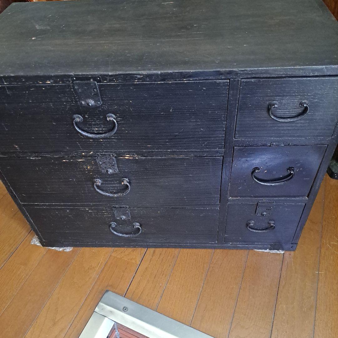 明治12年 お誂え箪笥 鍵付 6段 引き出し 武田庄右衛門依頼