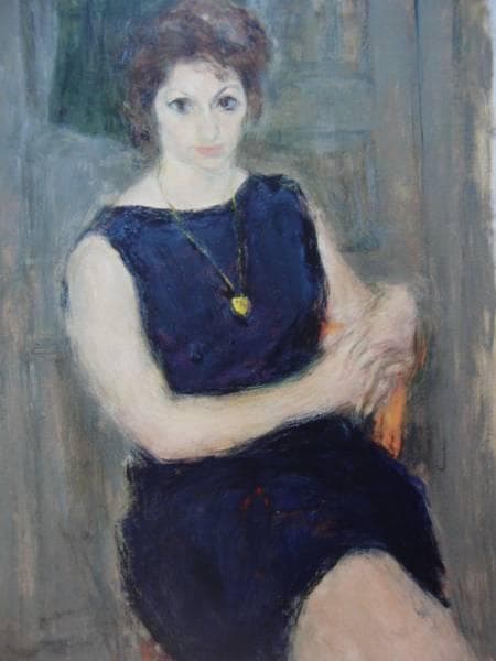 伊藤　清永、ジョアン坐像、希少画集画、新品額装付