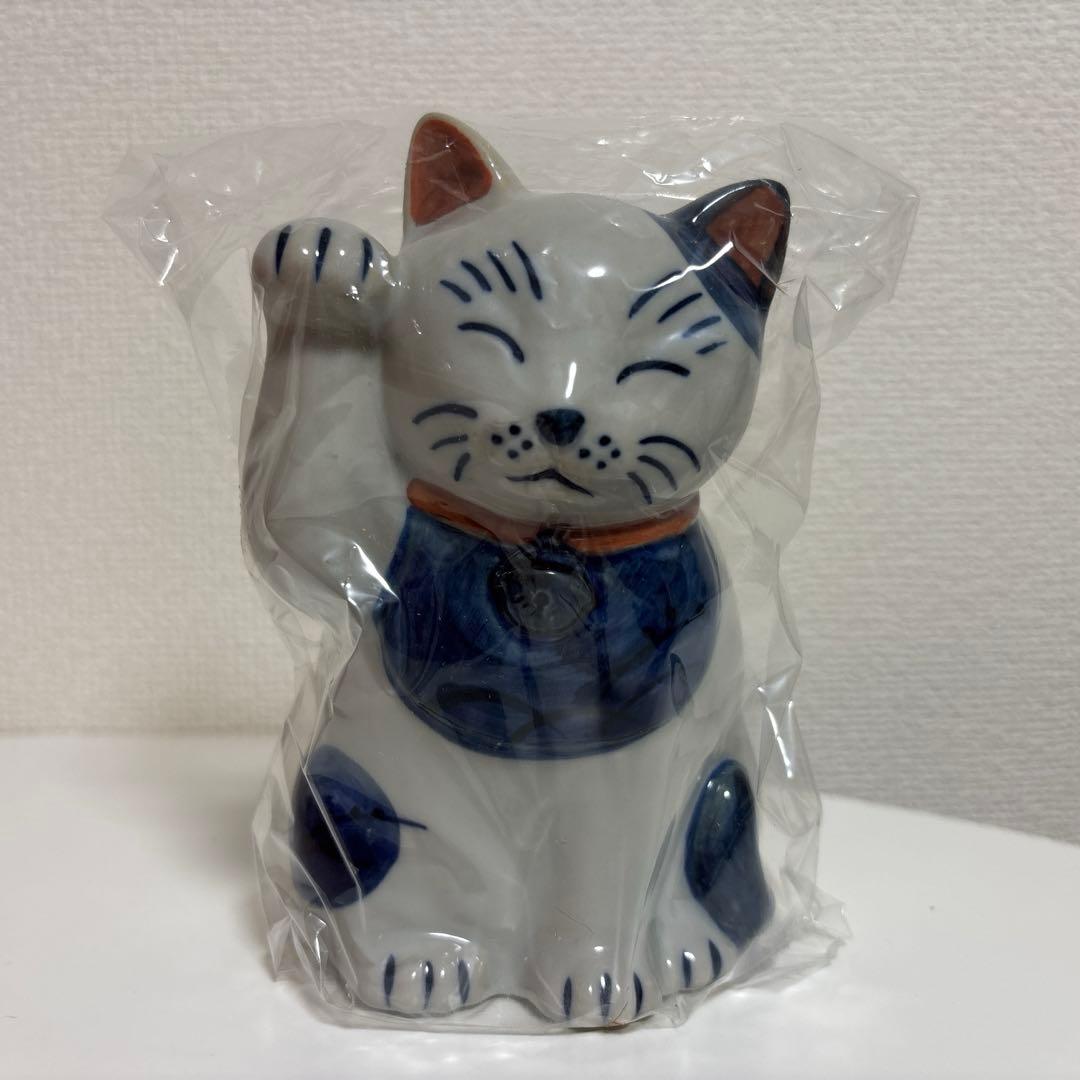 彩遊企 古染まねき猫(5号) 貯金箱 陶器製まねき猫 - メルカリ