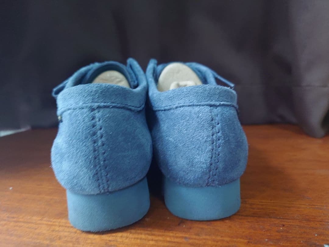 靴 CLARKS wallabee GTX Blue/Grey Sde UK8