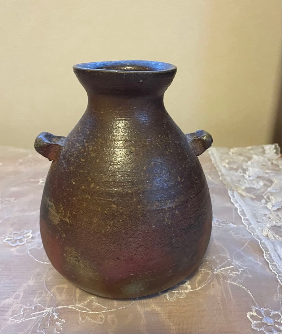 備前焼　高原昌治作　花瓶　未使用に近い