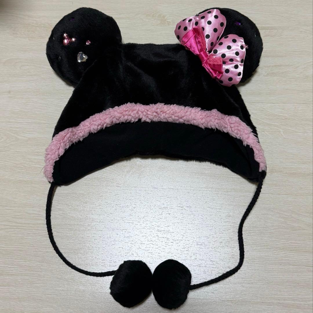 ディズニー ファンキャップ ミニーちゃん 黒 ディズニー ファン