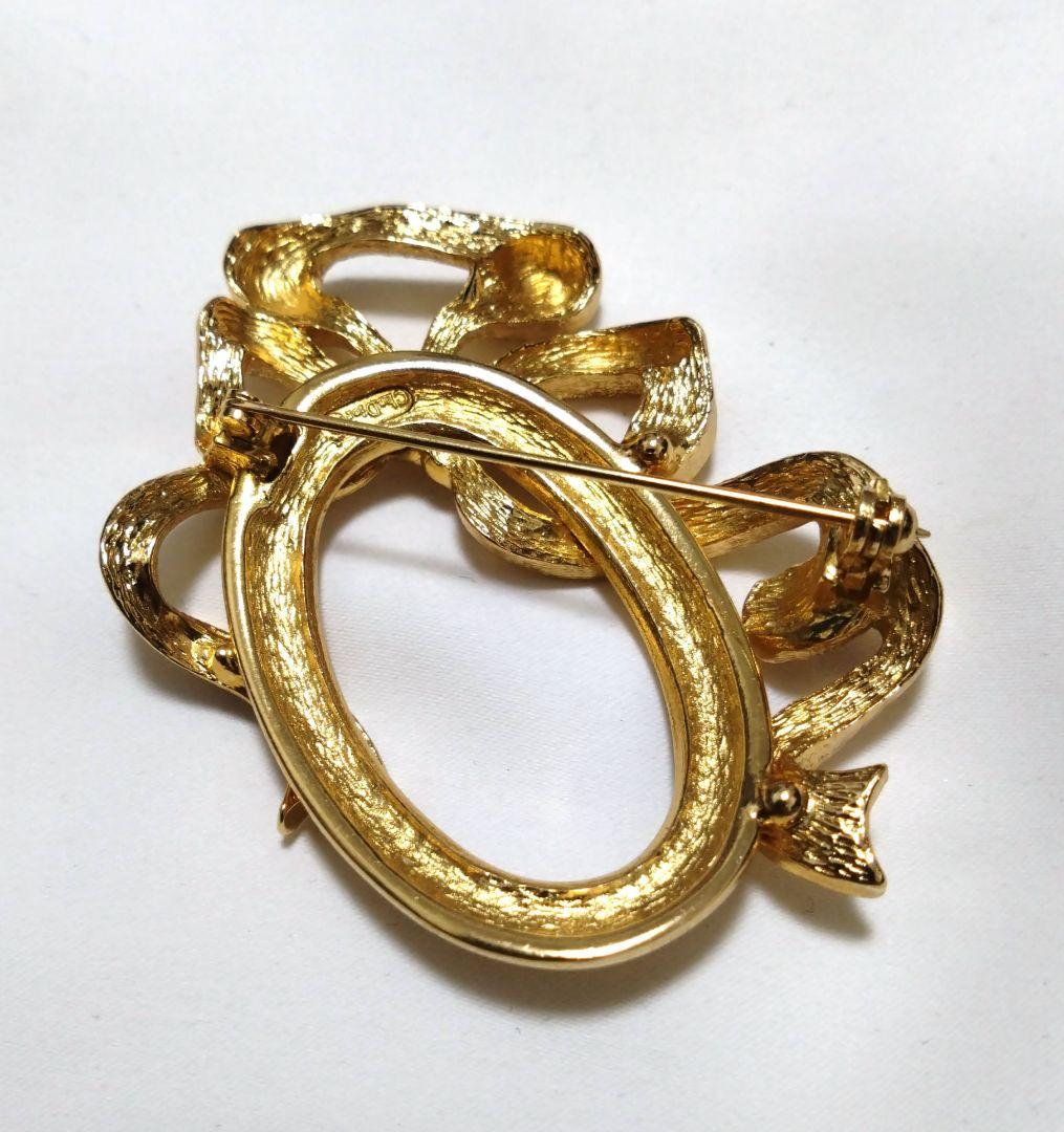 超希少 ChristianDior リボン ブローチ