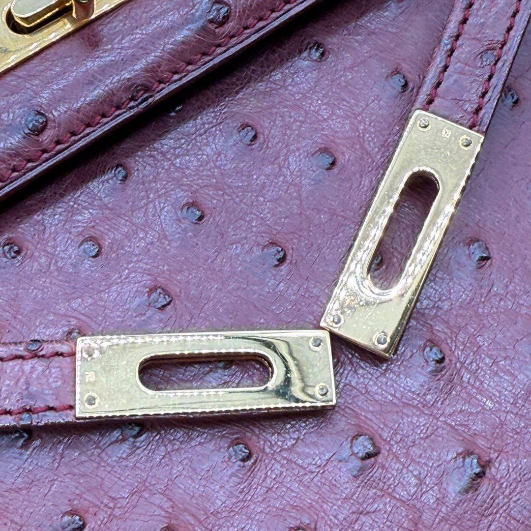 MORABITO モラビト スカラ28 オーストリッチ 赤色 レッド 付属品完備