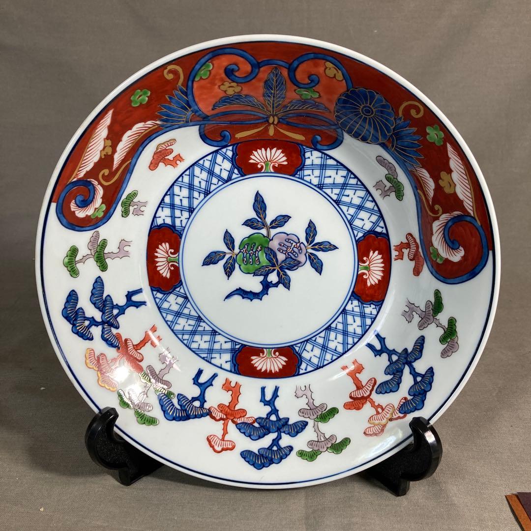 源右衛門】古伊万里の伝統 日本の名窯 舘林源右衛門作 染錦古伊万里松