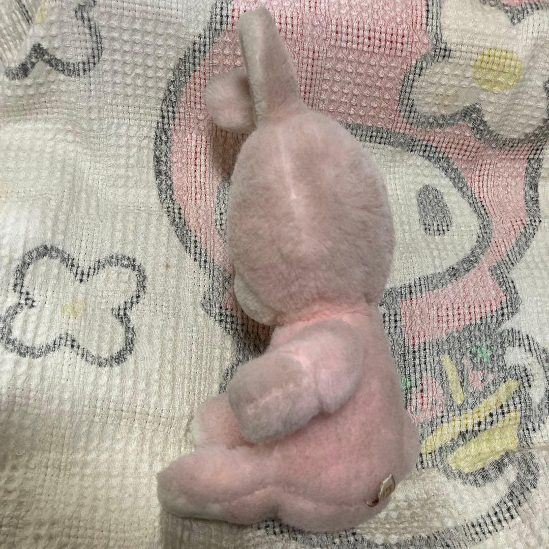 昭和レトロ　ヴィンテージ 吉徳　うさぎ　クリーミー　ぬいぐるみ　中古品　難あり