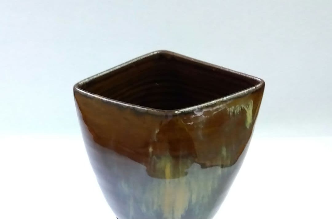 茶道具 花入 高取 笹耳 2代 鬼丸碧山 雪山窯 小石原高取 - メルカリ