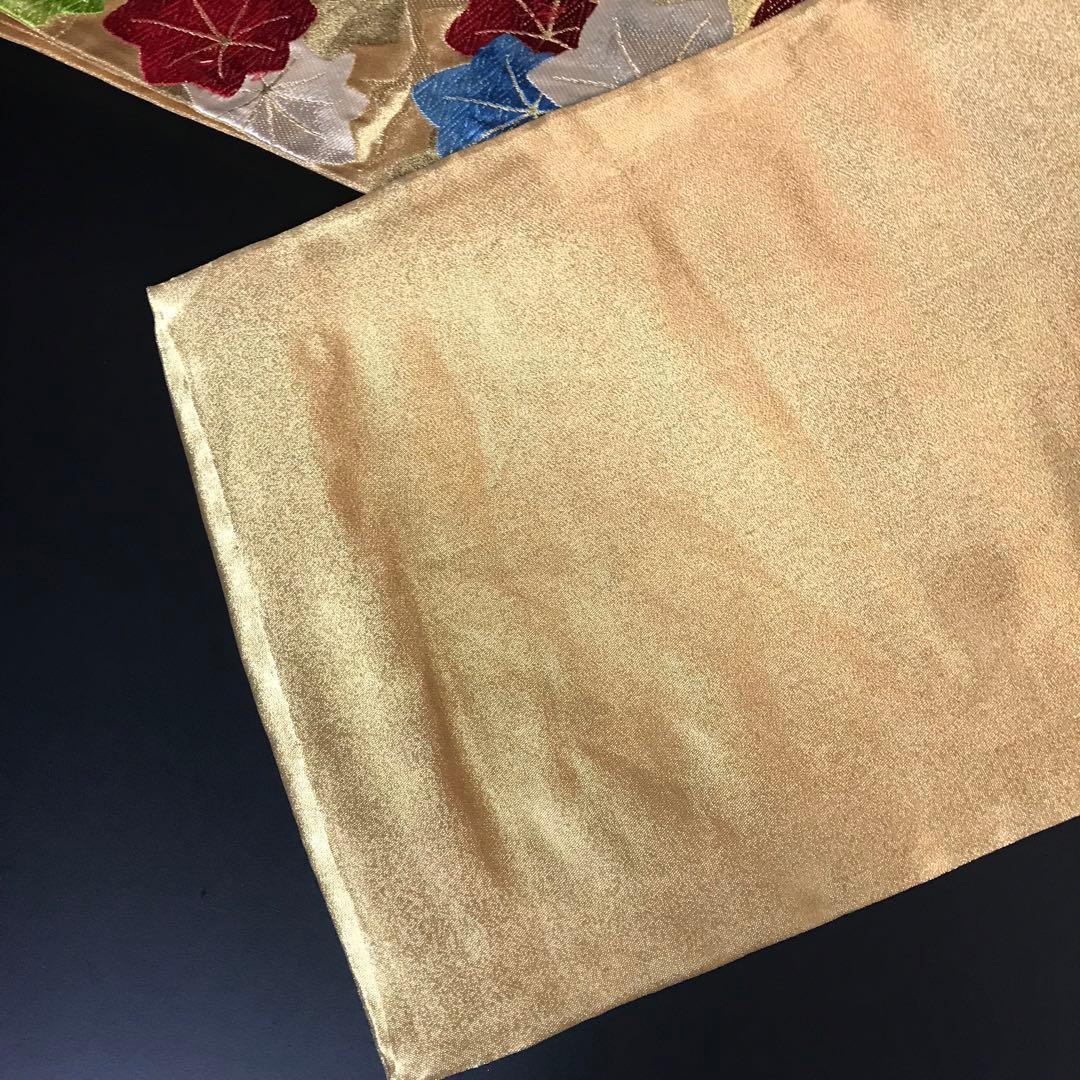 ZF-1294 袋帯 六通 正絹 花々 かわいい お洒落 レトロ 豪華