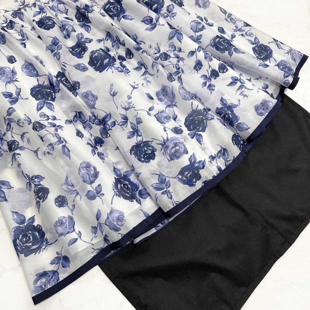 M'S GRACY エムズグレイシー ローズプリント フレアスカート 40