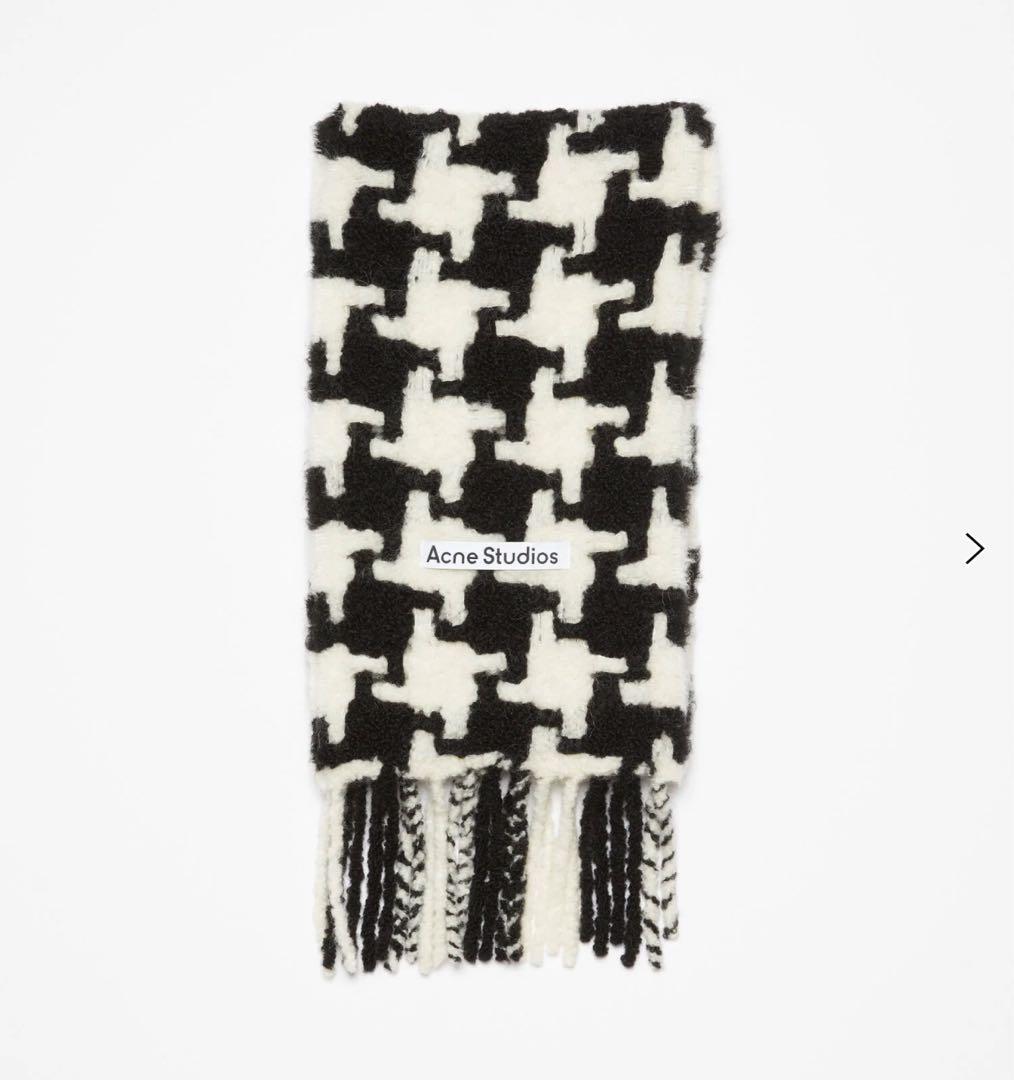 Acne Studios ハウンドトゥースマフラー