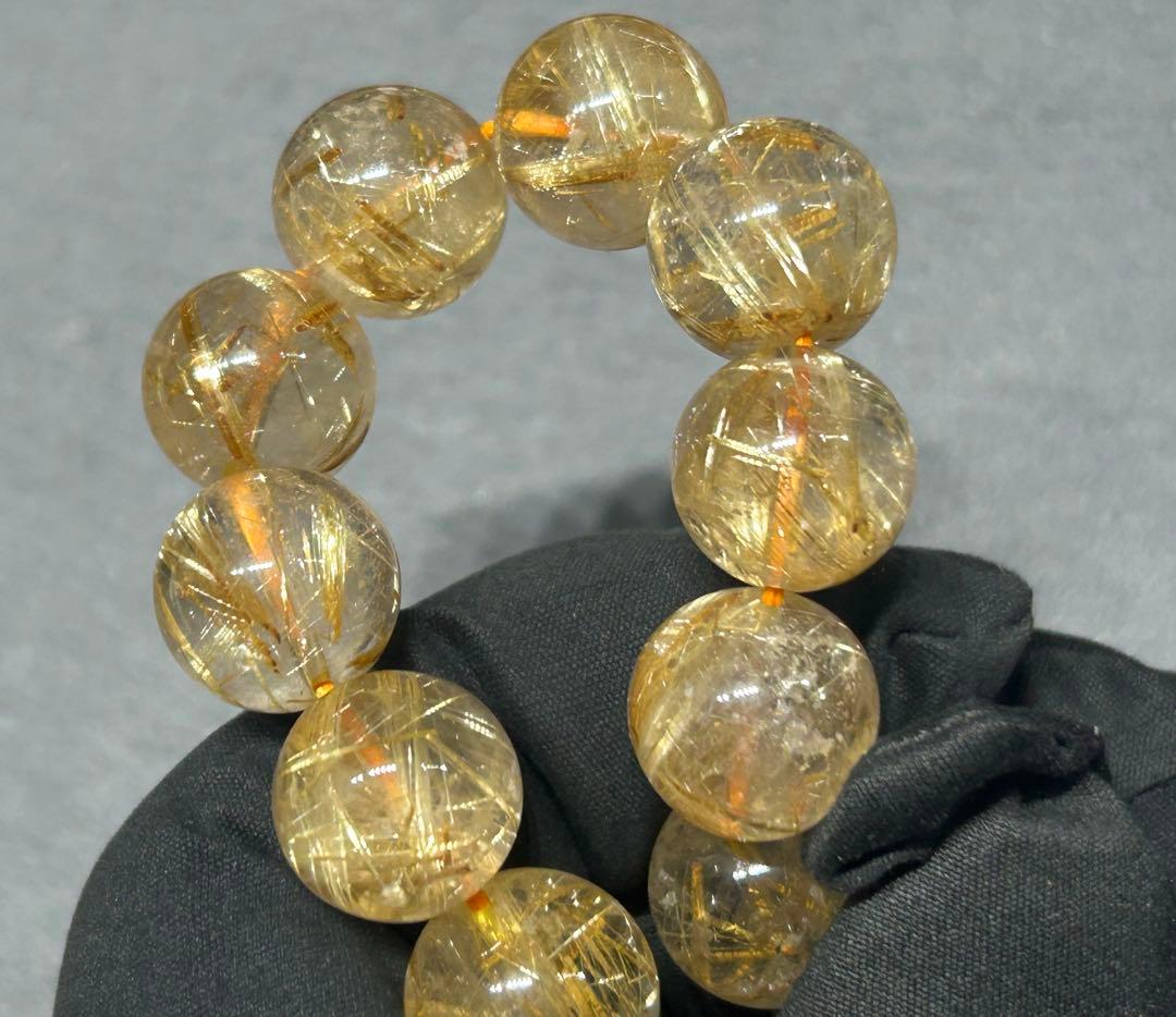 pirokei ゴールドルチルクォーツブレスレット　14mm