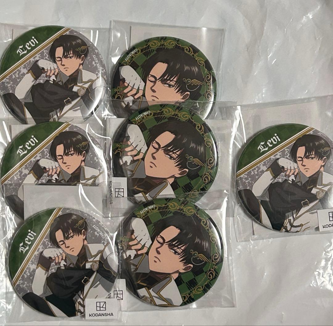 進撃の巨人 まるくじ チェスstyle リヴァイ 缶バッジ セット