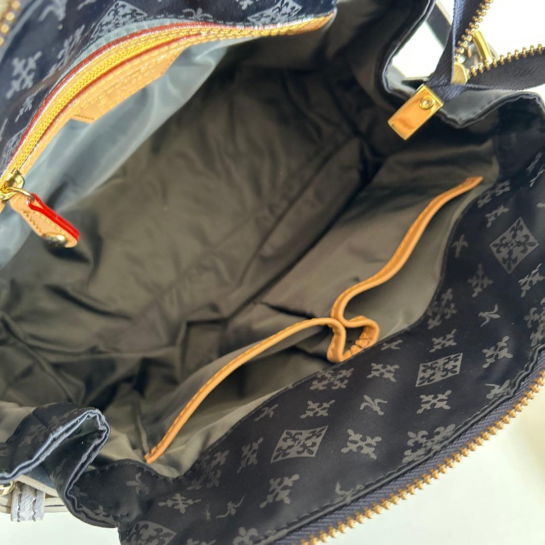 ラシット russet ショルダーバッグ 2way バイカラー　総柄　美品