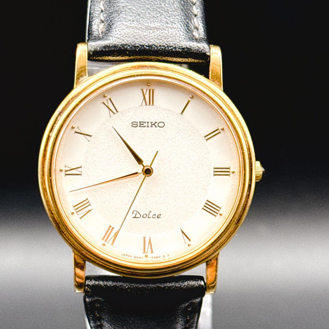 SEIKO Dolce 腕時計 稼働 セイコー クォーツ ビンテージ メンズ