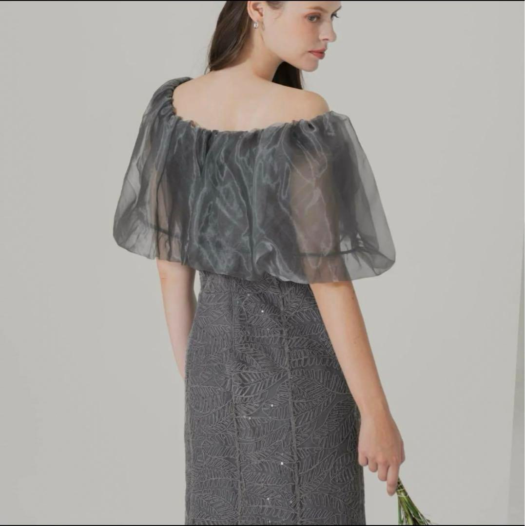 Leja 2WAYオフショルダーパフスリーブバリエマーメイドワンピース