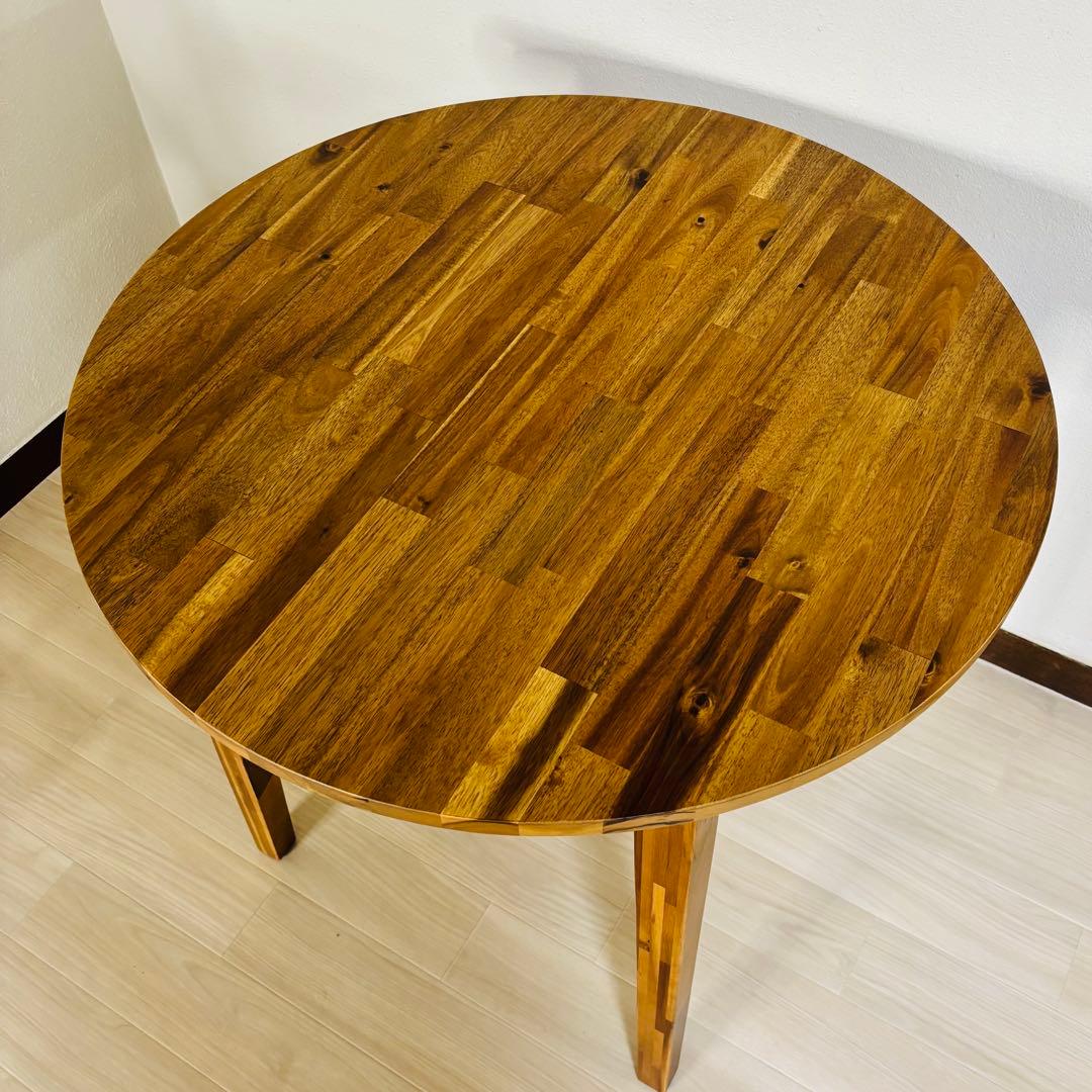 【美品】IKEA NACKANÄS ナッカンネース アカシア ラウンドテーブル