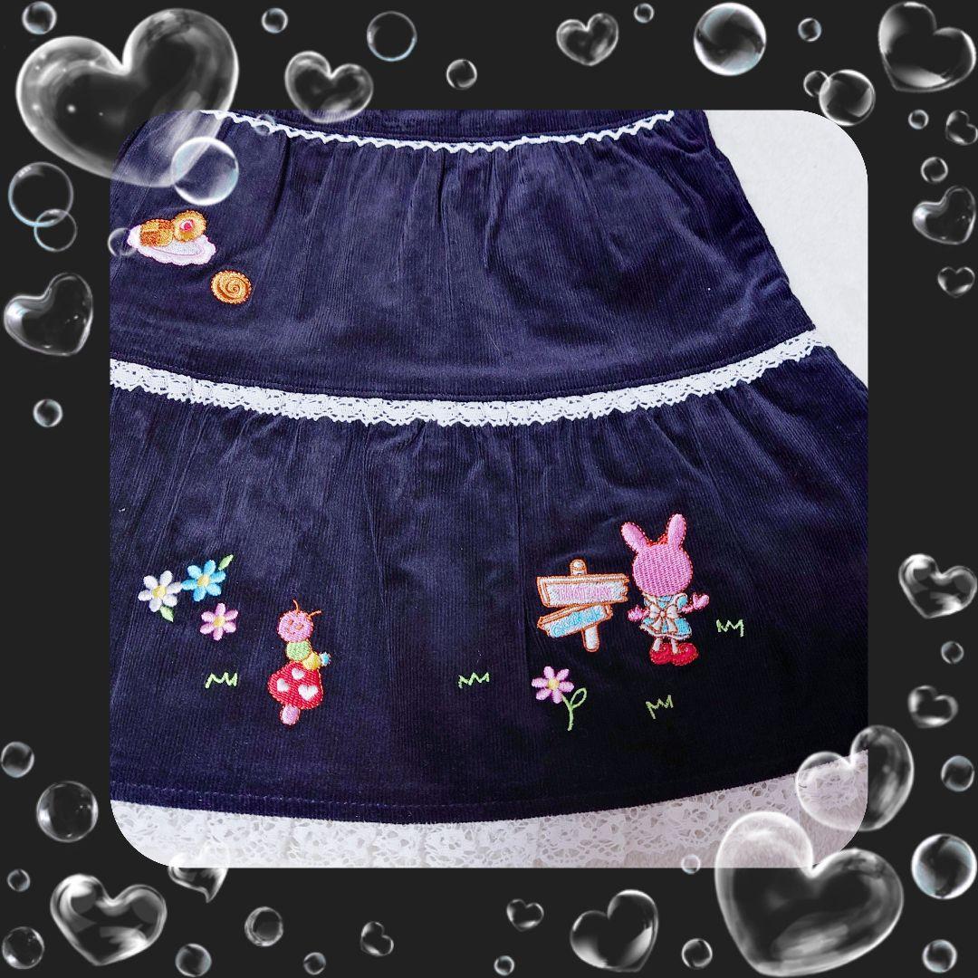 ❤メゾピアノ❤ミミポポ✨みみぽぽ✨フレアスカート✨平成レトロ❤ブラック❤