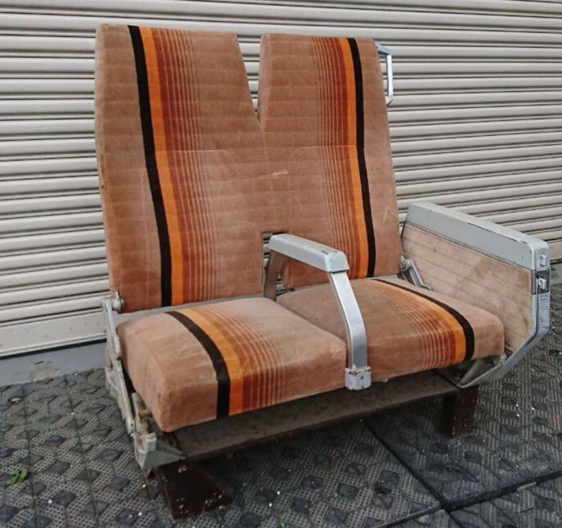 快速海峡 50系客車 客室座席 新幹線０系 鉄道座席 2人掛け 布張り