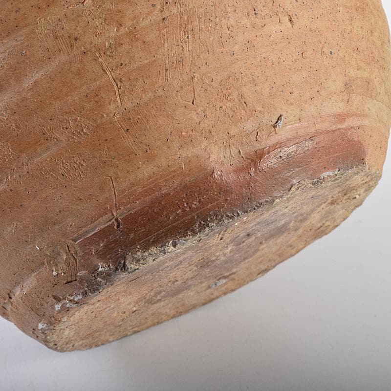 中国　褐釉　双耳壷　時代箱付　V　R8590B