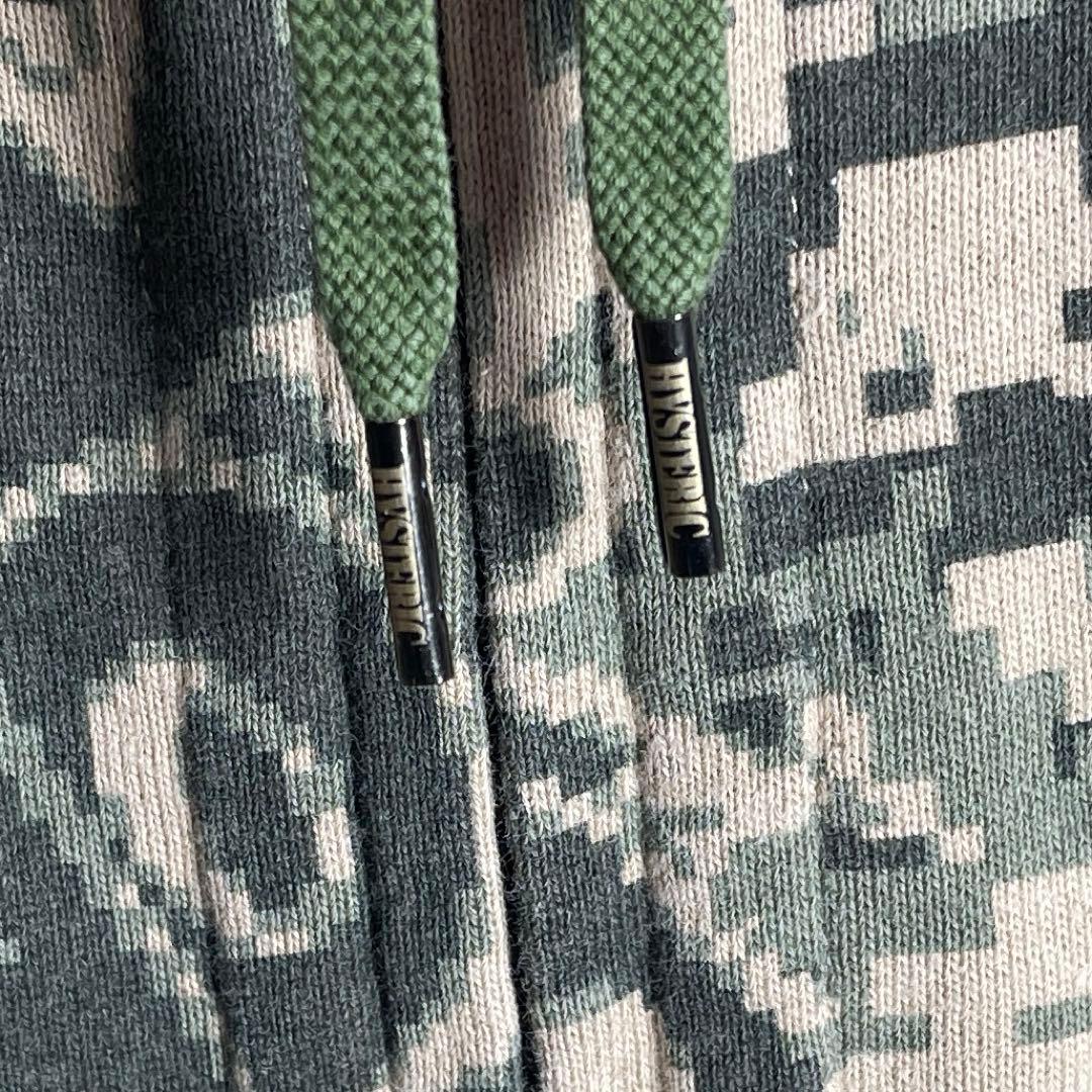 【美品】HYSTERIC GLAMOUR ジップアップパーカー迷彩柄 メンズM