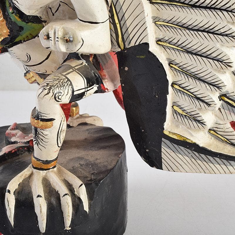 バリ島 インドネシア 彩色木彫 ガルーダ像 置物 N R9435B - メルカリ