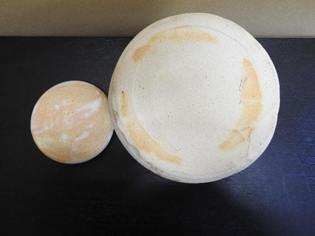 加藤弥右衛門 絵志野水指 尋牛斎箱書 共箱 MA166