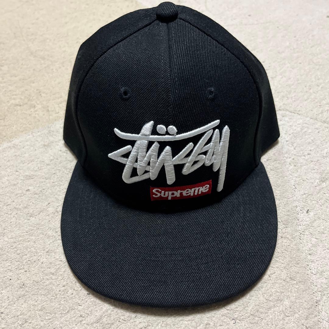 期間限定値下げ】キャップ stussy supremeコラボ - メルカリ