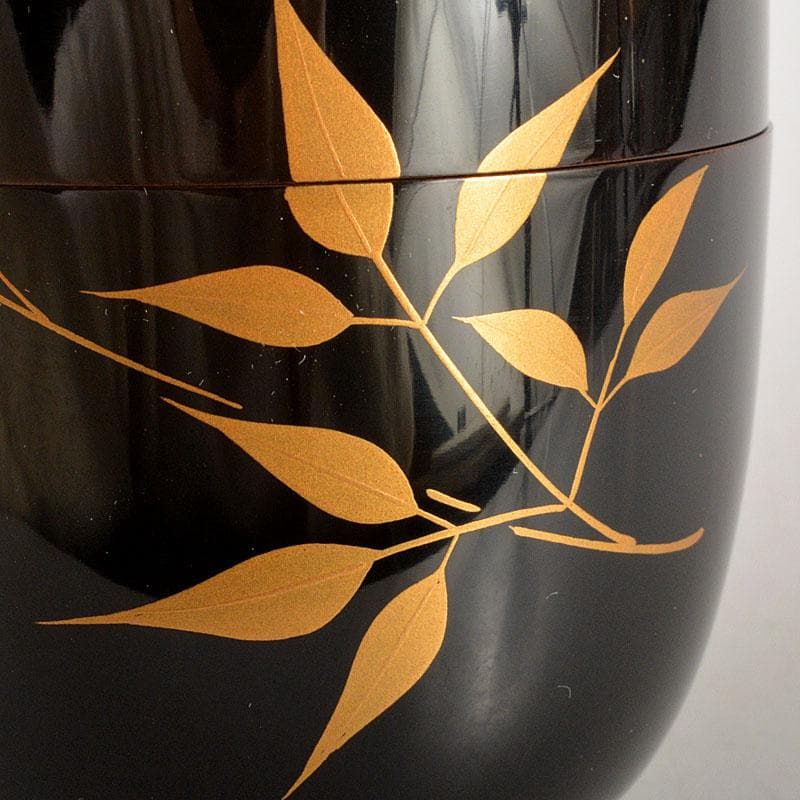 茶道具　塗師　比古田外記　蒔絵師　田中勝月　中棗　共箱　V　6787