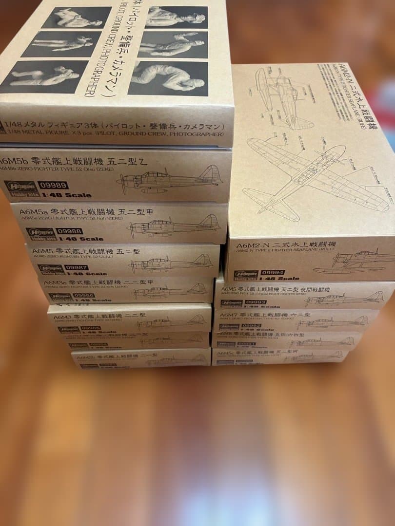 ハセガワ65周年記念　零戦全形式フルコンプリートセット15機種