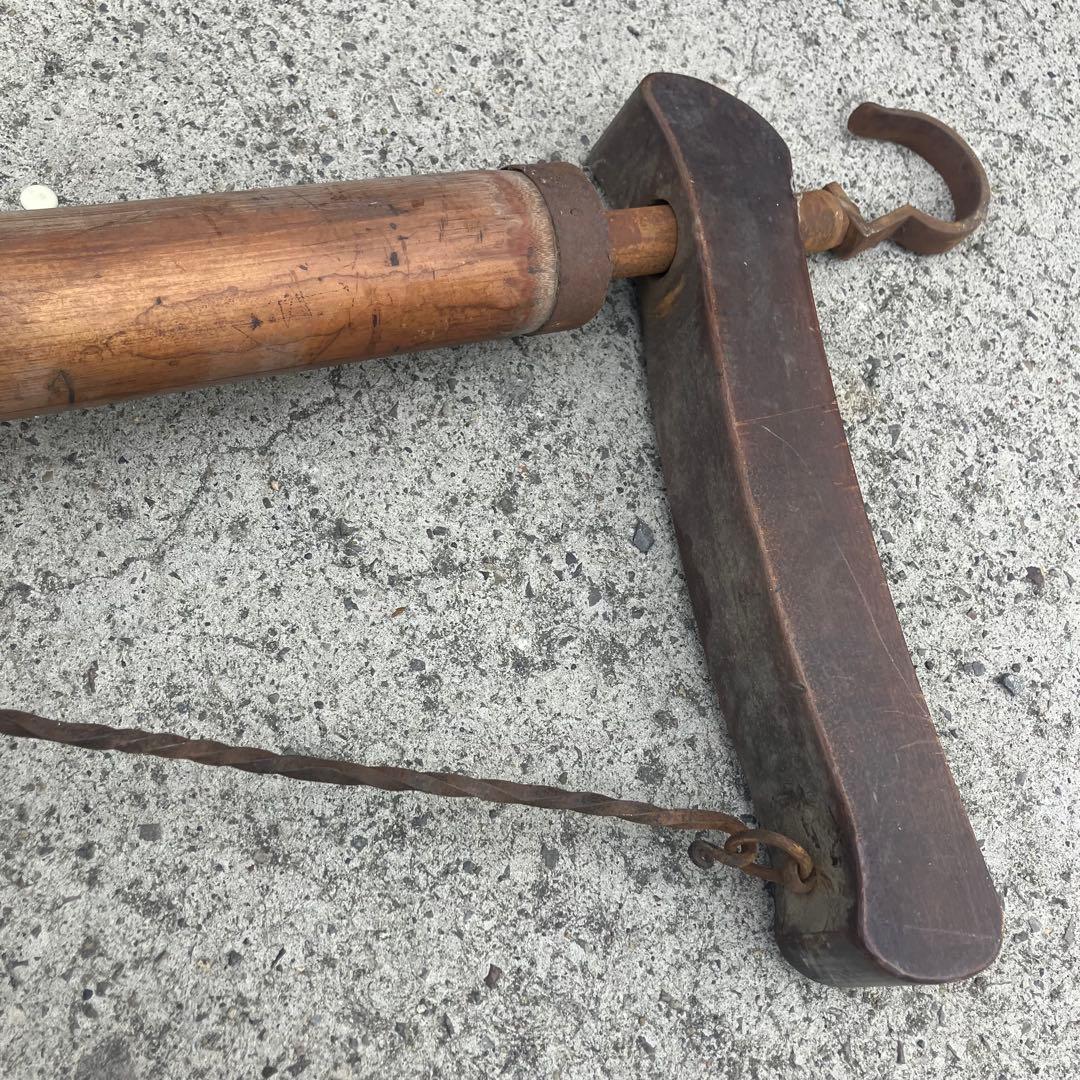 昭和レトロ 竹製 バンブー 自在鉤 囲炉裏 古民家 古民具 古道具 ビンテージ