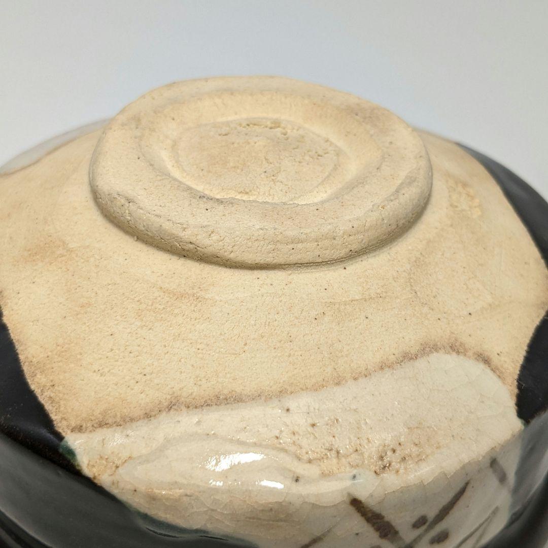 佐治光太郎（光寿） 黒織部茶盌 共箱 抹茶碗 抹茶茶碗 茶道具 茶器