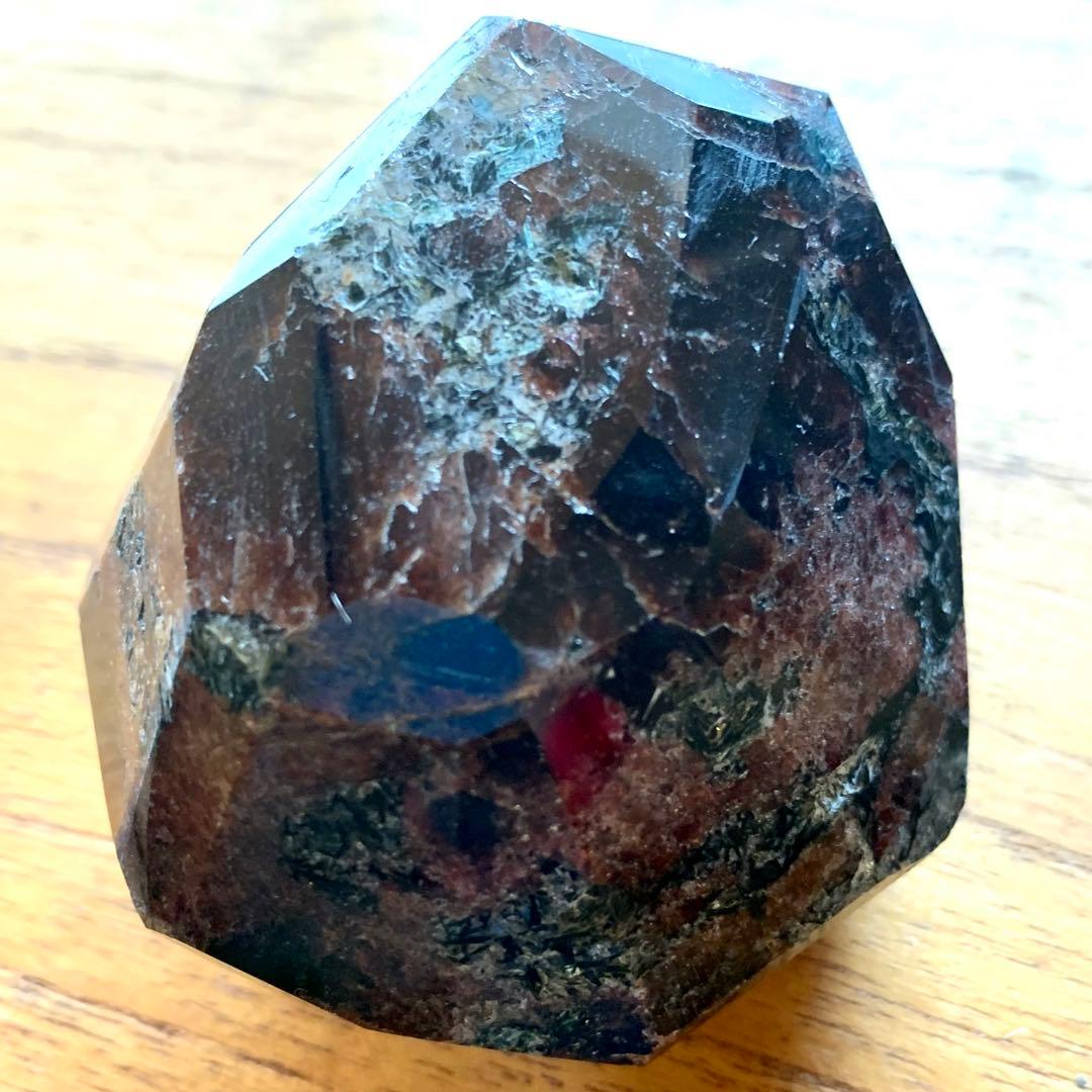 ダークレッドの12面体結晶ガーネット(Lサイズ5)ポリッシュ