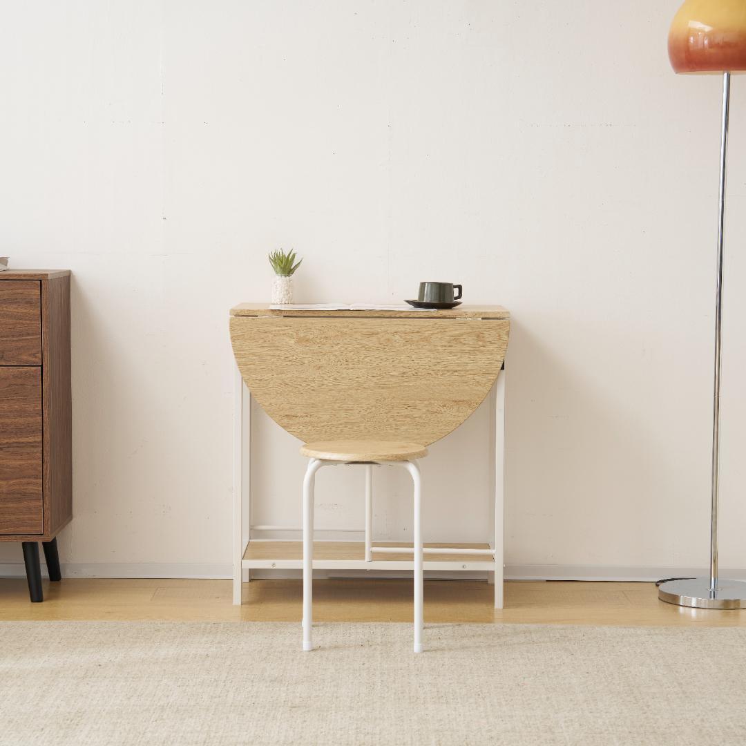 折りたたみダイニング5点セット｜おしゃれ 木目調北欧風 食卓セットNATURAL