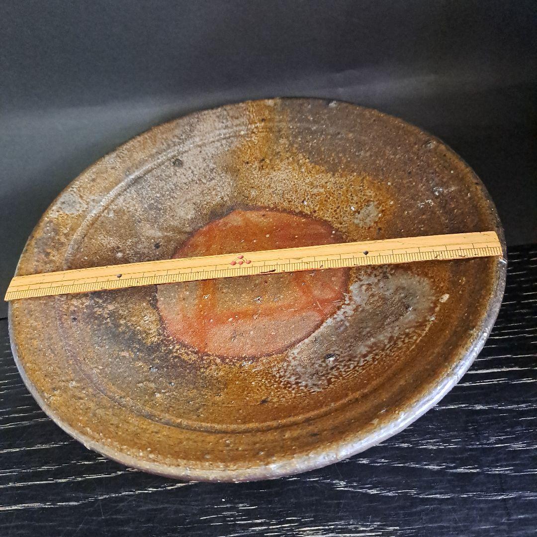 備前　 鈴木黄弌作 　 飾り皿 　 名入 完品無傷